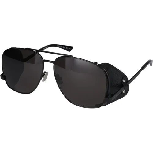 Leder Spoiler Sonnenbrille , Herren, Größe: 59 MM - Saint Laurent - Modalova