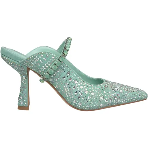 Elegant Slingback Shoe with Rhinestone Detail , female, Sizes: 3 UK, 6 UK, 5 UK, 4 UK, 8 UK, 7 UK - Alma en Pena - Modalova
