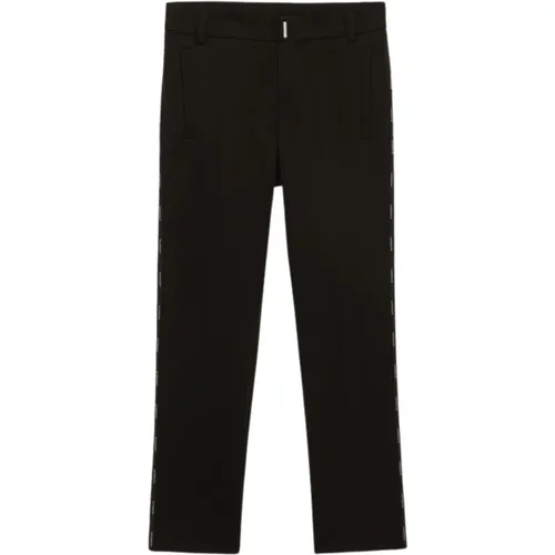 Schwarze Hose mit Logodetail - Givenchy - Modalova