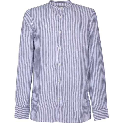 Blend linen shirt by Officine , male, Sizes: L, XL - Officine Générale - Modalova