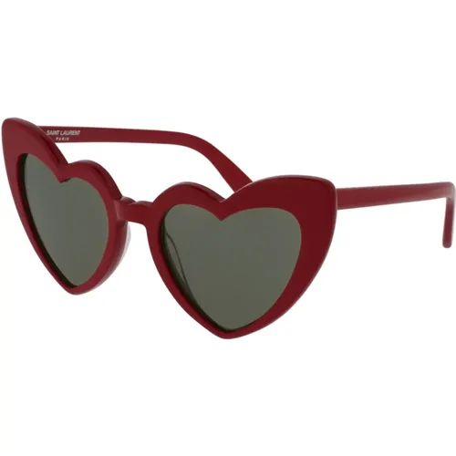Rot/Grau Loulou SL 181 Sonnenbrille,Sunglasses - Saint Laurent - Modalova