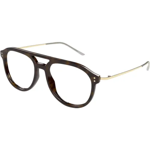 Stylish Pilot Optical Glasses in Havana Tortoise , unisex, Sizes: M - Gucci - Modalova