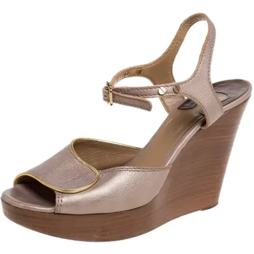 Pre-owned Leather sandals , female, Sizes: 4 UK - Chloé Pre-owned - Modalova