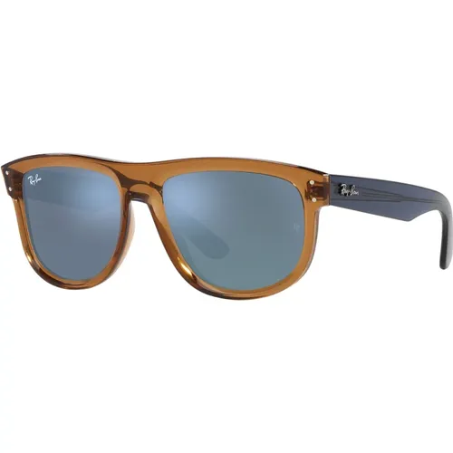 Boyfriend Reverse Sonnenbrille Blau Türkis , unisex, Größe: 56 MM - Ray-Ban - Modalova