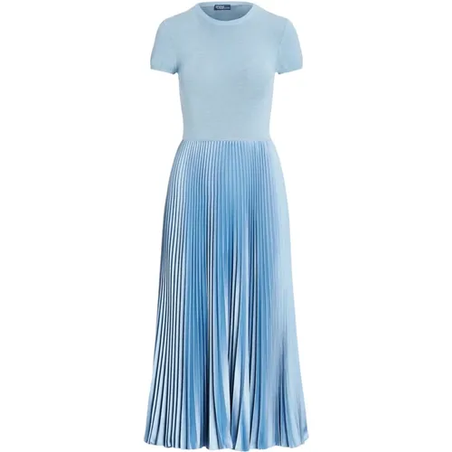 Blaues Hybrid-Midi-Kleid , Damen, Größe: XS - Ralph Lauren - Modalova
