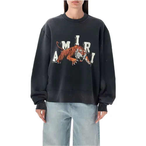 Vintage Tiger Fleece Sweatshirt , female, Sizes: M - Amiri - Modalova