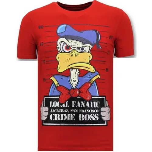 Luxuriöses Herren T-Shirt - Alcatraz Häftling - 11-6385R , Herren, Größe: S - Local Fanatic - Modalova