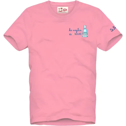 Rosa T-Shirts und Polos , Herren, Größe: M - MC2 Saint Barth - Modalova