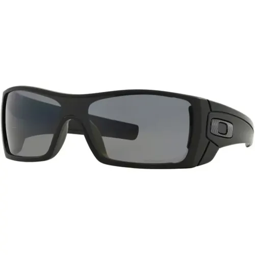 Polarisierte Matte Schwarze Kunststoff-Sonnenbrille , Herren, Größe: ONE Size - Oakley - Modalova