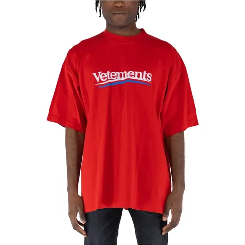 Logo Campaign T-Shirt , male, Sizes: XL, L, S, M - Vetements - Modalova