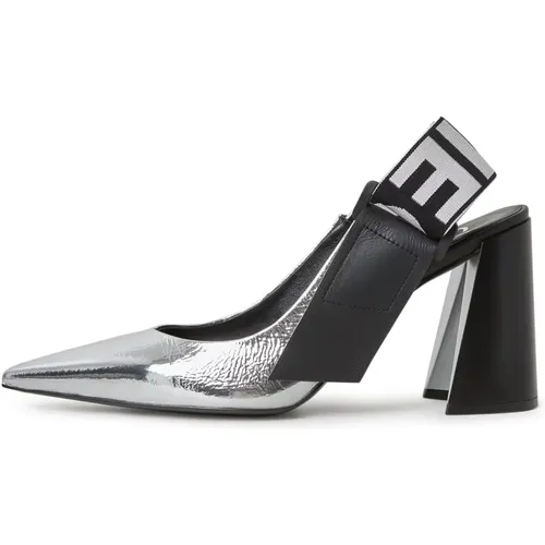 Elegante Slingback Pumps - Silber , Damen, Größe: 38 EU - Cesare Gaspari - Modalova