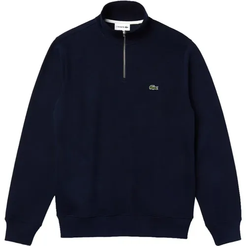 Blauer Pullover Klassisches Logo Baumwolle , Herren, Größe: XL - Lacoste - Modalova