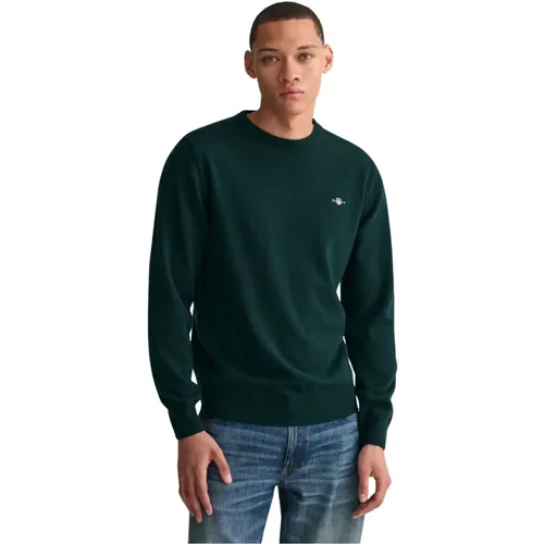 Klassischer Wollpullover , Herren, Größe: 2XL - Gant - Modalova