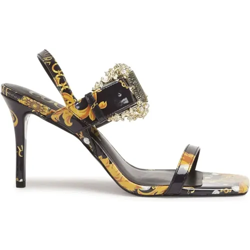 Schwarze Sandalen für Frauen Aw24 - Versace Jeans Couture - Modalova