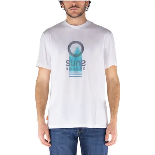 Wave T-Shirt Elevate Casual Wardrobe , male, Sizes: 2XL, M, XL, S, L - Suns - Modalova