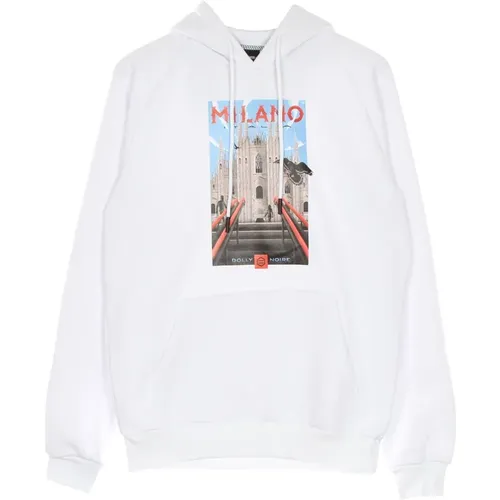 Milano Hoodie Long Sleeve Sweatshirt , male, Sizes: S, M, XL, L, XS - Dolly Noire - Modalova