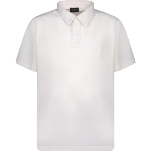 Weißes Woll-Polo-Shirt Kurzarm , Herren, Größe: M - Brioni - Modalova
