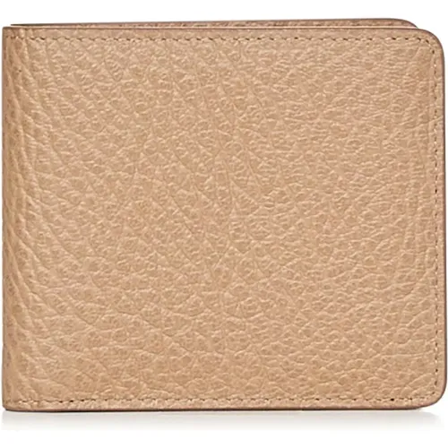 Grainy Leather Bifold Card Holder , male, Sizes: ONE SIZE - Maison Margiela - Modalova