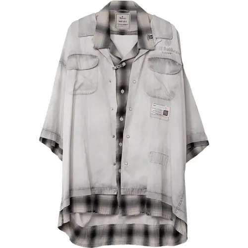 Double Layered Twill Shirt , male, Sizes: M, S - Mihara Yasuhiro - Modalova
