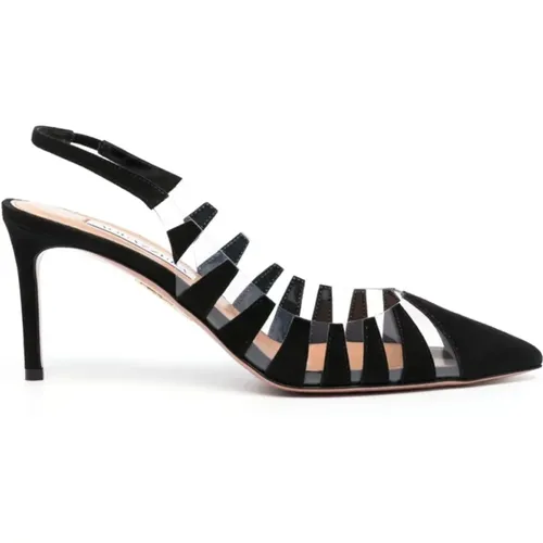 Schwarze Transparente Slingback Absätze , Damen, Größe: 36 EU - Aquazzura - Modalova