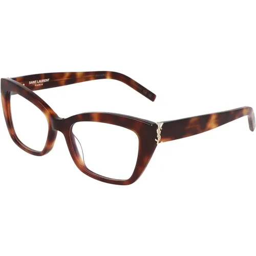 Cat-eye acetate frame glasses SL M117 , unisex, Sizes: 53 MM - Saint Laurent - Modalova