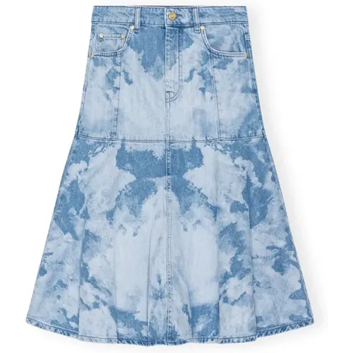 Denim Skirts , Damen, Größe: L - Ganni - Modalova