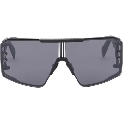 Titanium Oversized Mask Sunglasses , female, Sizes: ONE SIZE - Balmain - Modalova