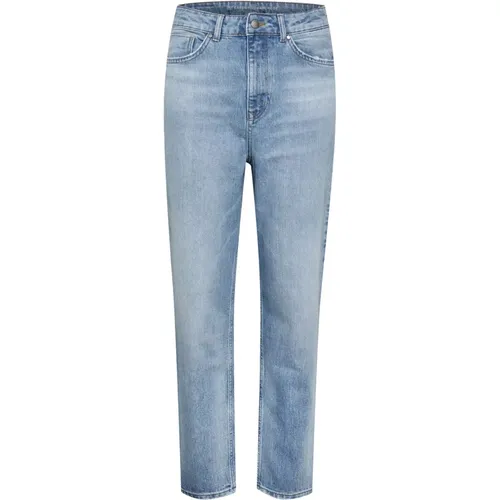 High Waist Gerades Jeans , Damen, Größe: W25 L29 - My Essential Wardrobe - Modalova