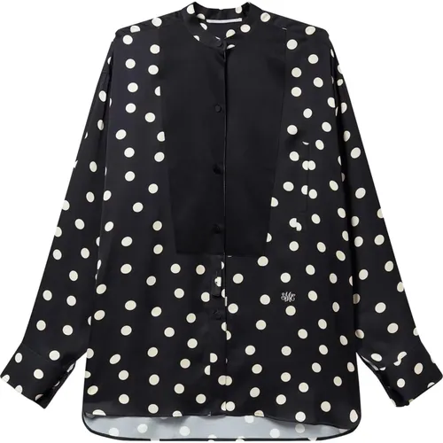 Polka Dot Plastron Blouse , female, Sizes: 4XS - Stella Mccartney - Modalova