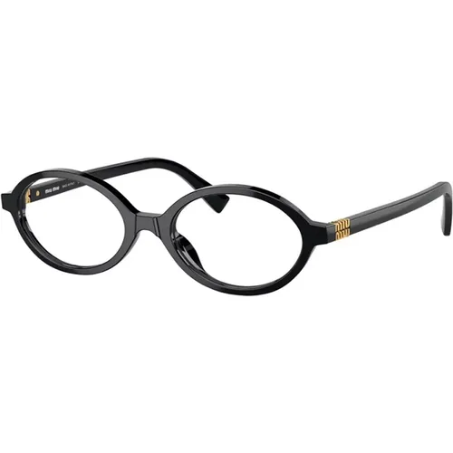 Oval Frame Glasses Regard Collection , female, Sizes: 50 MM - Miu Miu - Modalova