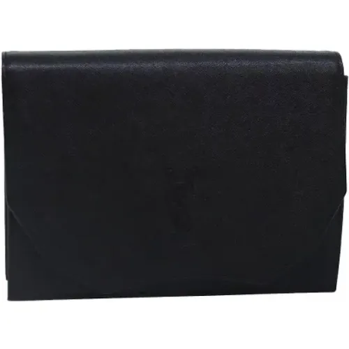 Pre-owned Leather clutches , female, Sizes: ONE SIZE - Yves Saint Laurent Vintage - Modalova