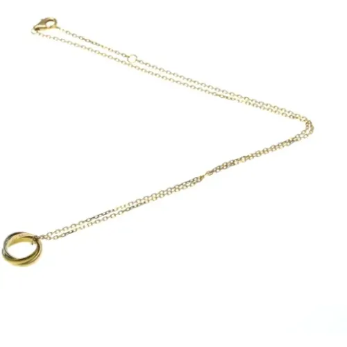 Pre-owned Gold necklaces , female, Sizes: ONE SIZE - Cartier Vintage - Modalova