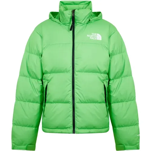 Retro Nuptse Grüne Daunenjacke - The North Face - Modalova