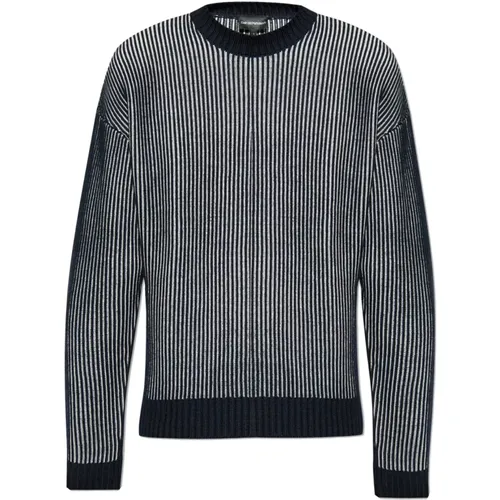 Gestreifter Pullover , Herren, Größe: 2XL - Emporio Armani - Modalova