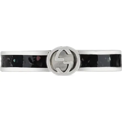 Interlocking G Ring Sterling Silber Iconic Logo , Damen, Größe: 52 MM - Gucci - Modalova