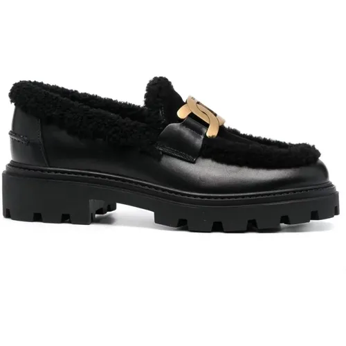 Leather Loafers , female, Sizes: 4 UK - TOD'S - Modalova