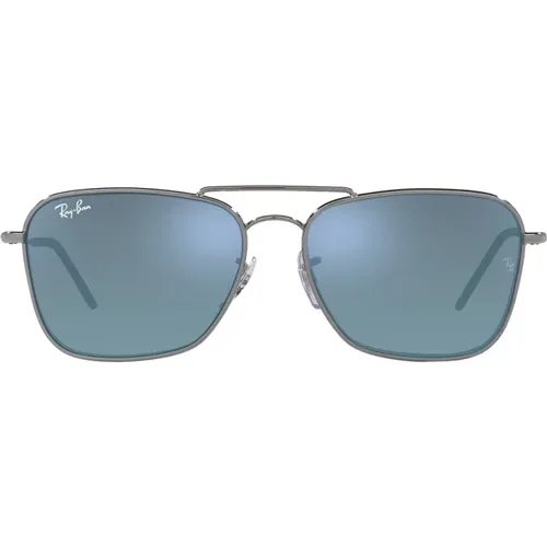 Innovative Reverse Sonnenbrille mit Caravan Gestell und Verspiegelten Blauen Gläsern - Ray-Ban - Modalova