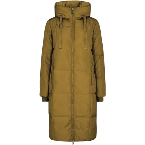 Long Down Coat with Double Zipper and Hood , female, Sizes: L, 2XL, S, M, XS - MOS MOSH - Modalova