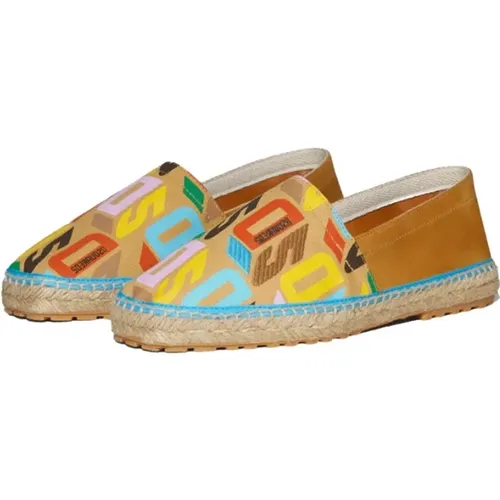 Men`s Flat Espadrilles with Suede Details , male, Sizes: 7 UK - Dsquared2 - Modalova