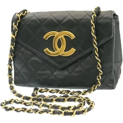 Gebrauchte Schwarze Leder Chanel Umhängetasche - Chanel Vintage - Modalova