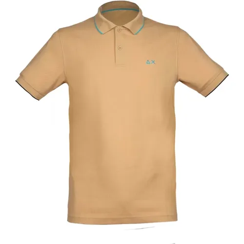Striped Collar Polo Shirt , male, Sizes: L, S, 2XL - Sun68 - Modalova