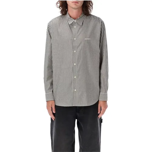 Vertical Striped Cotton Shirt Ecru , male, Sizes: M - Isabel marant - Modalova