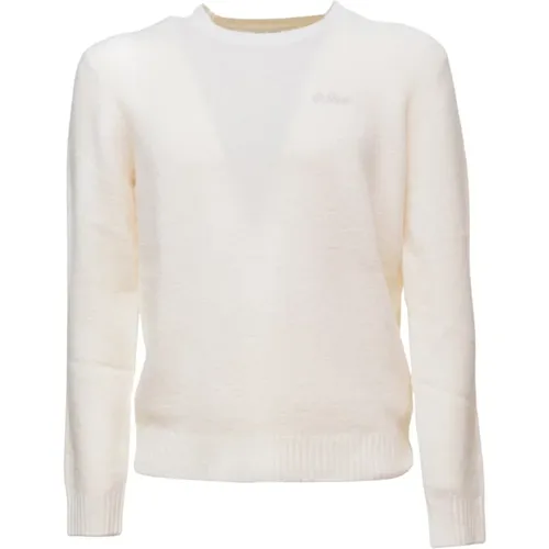 Beige Crew Neck Wool Sweater , female, Sizes: XL - MC2 Saint Barth - Modalova