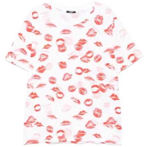 Red Kiss Print Tee , male, Sizes: S, M, L - Balmain - Modalova