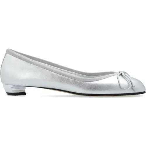 Metallic Bow Flache Schuhe , Damen, Größe: 40 EU - alexander mcqueen - Modalova