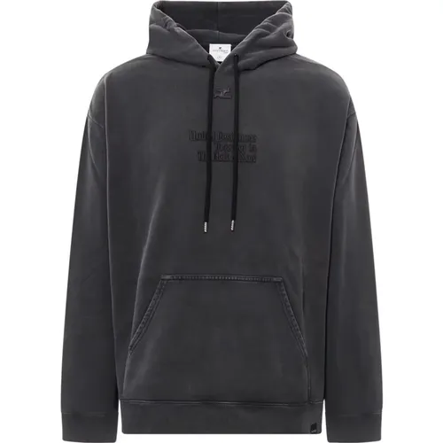 Grey Oversize Hooded Sweatshirt , male, Sizes: L, XL - Courrèges - Modalova