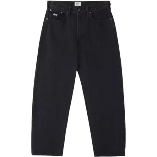 Baggy Denim Hose , Herren, Größe: W26 - Obey - Modalova