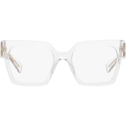 Square-shaped Transparent Acetate Sunglasses , female, Sizes: 52 MM - Miu Miu - Modalova