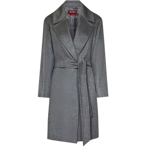 Grey Cashmere Wrap Coat , female, Sizes: M - Max Mara - Modalova