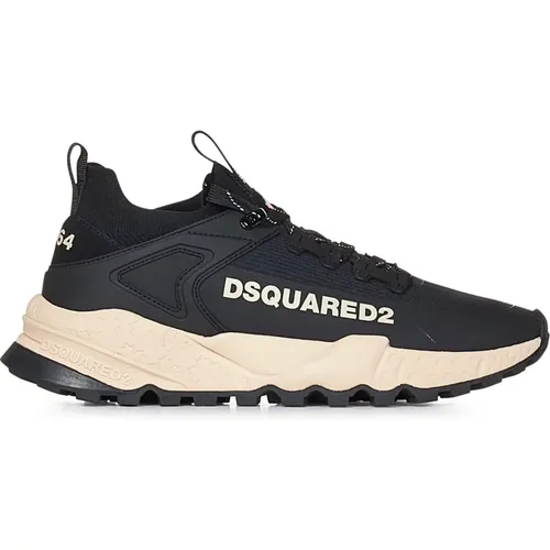 Schwarze Laufschuhe mit stoßdämpfender Sohle , Herren, Größe: 42 EU - Dsquared2 - Modalova